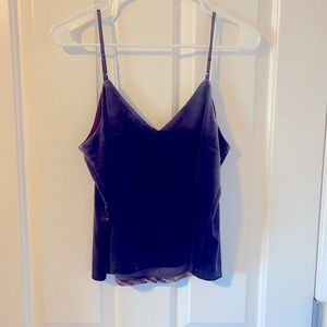 Free Press Velvet Tank. Plum. S